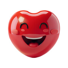 Obraz premium 3d heart smiley emoji