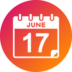 17 June Vector Icon Design
