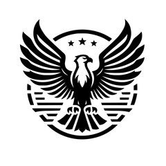 Eagle icon silhouette. Eagle logo