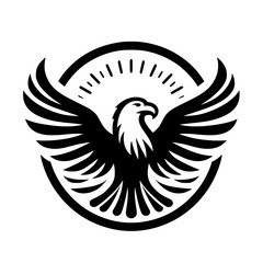 Eagle icon silhouette. Eagle logo