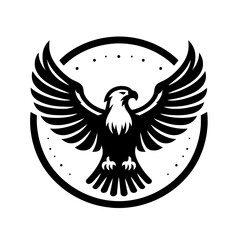 Eagle icon silhouette. Eagle logo