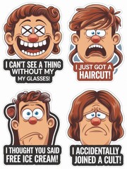 Funny Cartoon Faces With Humorous Sayings