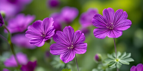 Fototapeta premium Purple Wildflowers in Soft Light
