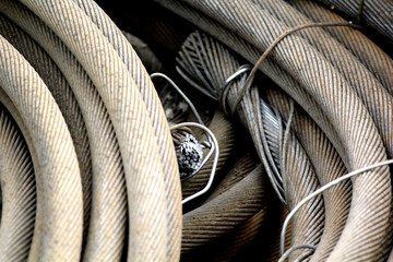 high-voltage power cable in the power station