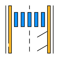 road marking civil engineer line icon vector. road marking civil engineer sign. isolated symbol illustration