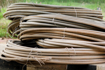 high-voltage power cable in the power station