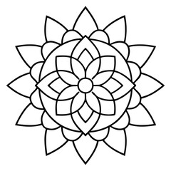 A Mandela design line art  logo icon vector illustration.