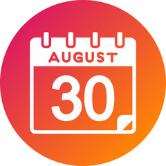 30 August Vector Icon Design