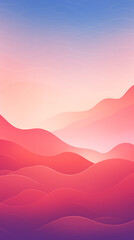 gradient abstract background with waves mountains sky landscape wallpaper  blue purple orange pink backdrop vertical mobile social media