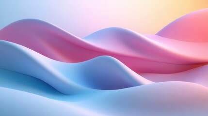 A soft wave pattern in pastel colors creates a serene, soothing background ideal for modern design and abstract artwork.