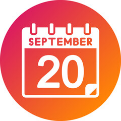 20 September Vector Icon Design