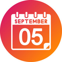 5 September Vector Icon Design