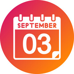 3 September Vector Icon Design