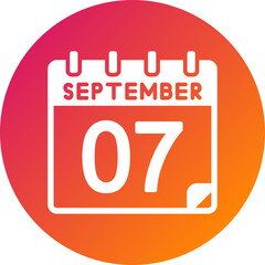 7 September Vector Icon Design