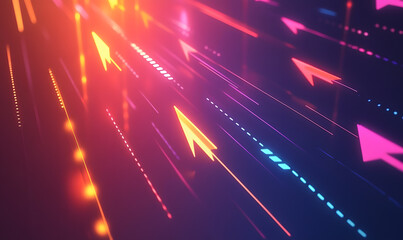 Futuristic Stock Market Chart with Glowing Data or Dynamic Financial Timeline for graphic background