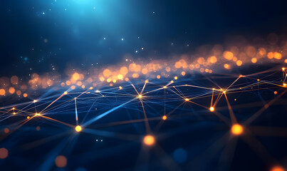 Futuristic Stock Market Chart with Glowing Data or Dynamic Financial Timeline for graphic background