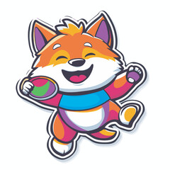 cute animal illustrations for children's clothing screen printing