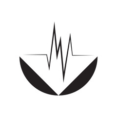 Heartbeat Logo Icon Vector Illustration