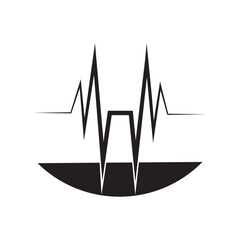 Heartbeat Logo Icon Vector Illustration