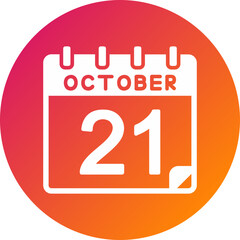 21 October Vector Icon Design