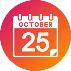 25 October Vector Icon Design