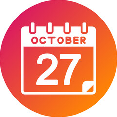 27 October Vector Icon Design