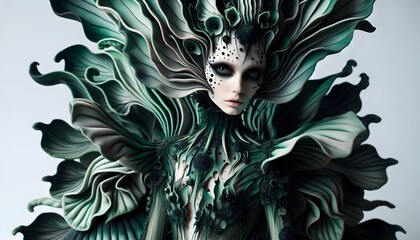 Naklejka premium Reinas Botánicas: Elegancia del Bosque