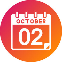 2 October Vector Icon Design