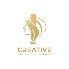  beauty logo design element icon with font creative modern concept