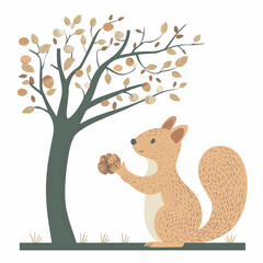 cute animal illustrations for children's clothing screen printing