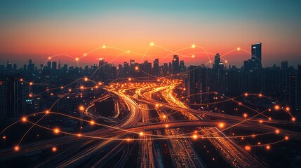 The City Network at Sunset