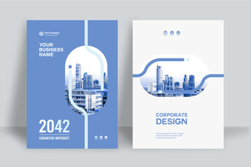 City Background Business Book Cover Design Template