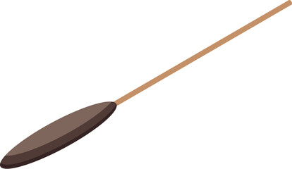 This wooden paddle is perfect for propelling a boat through the water