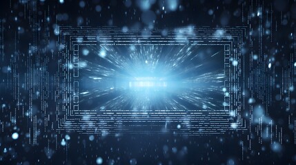 Obraz premium Cyber winter background, copy space for text