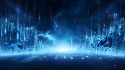 
Cyber winter background, copy space for text