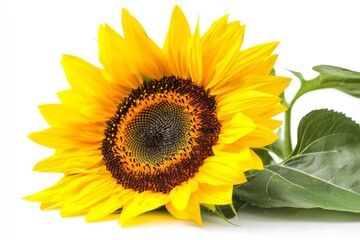 Obraz premium Close-up of sunflower isolated on white background