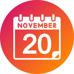 20 November Vector Icon Design