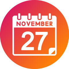 27 November Vector Icon Design