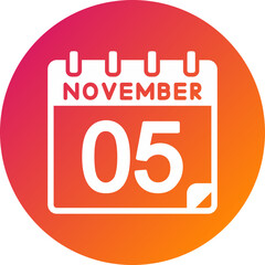 5 November Vector Icon Design