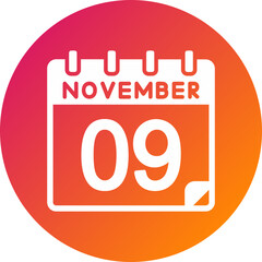 9 November Vector Icon Design