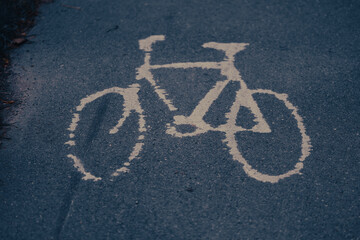 bicycle lane on the street