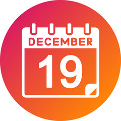 19 December Vector Icon Design
