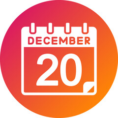 20 December Vector Icon Design