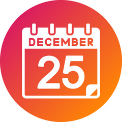 25 December Vector Icon Design