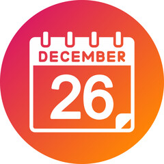26 December Vector Icon Design