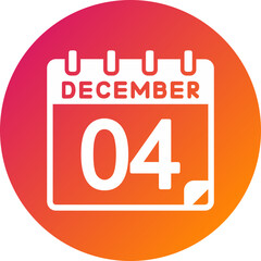 4 December Vector Icon Design