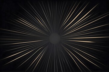 Fototapeta premium Abstract Black and Gold Radial Lines