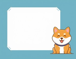 Fototapeta premium 柴犬 フレーム素材
