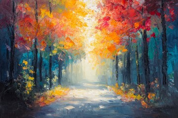 Fototapeta premium Abstract oil painting illustration background