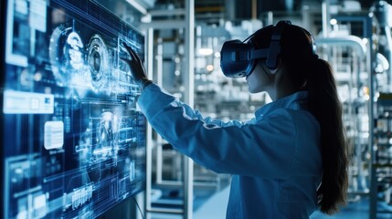 In a cutting-edge industrial research facility a team of scientists is using virtual reality and augmented reality to simulate and study complex processes in a highly controlled environment